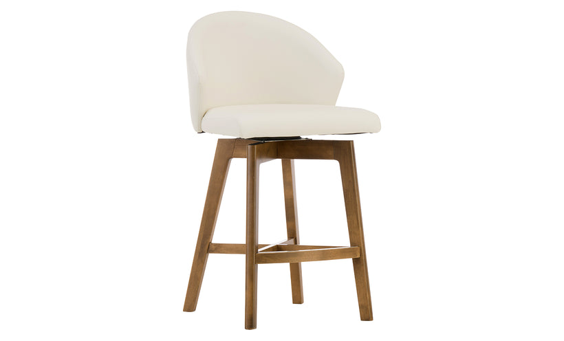 Downtown Pecan Swivel Counter Stool
